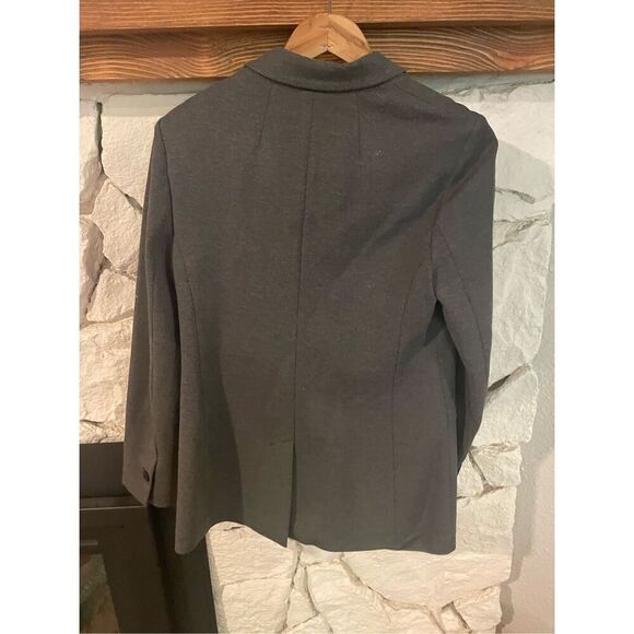 Banana Republic Womens Charcoal Grey Notched Lapel Single Button Blazer Size 2 - Picture 2 of 7